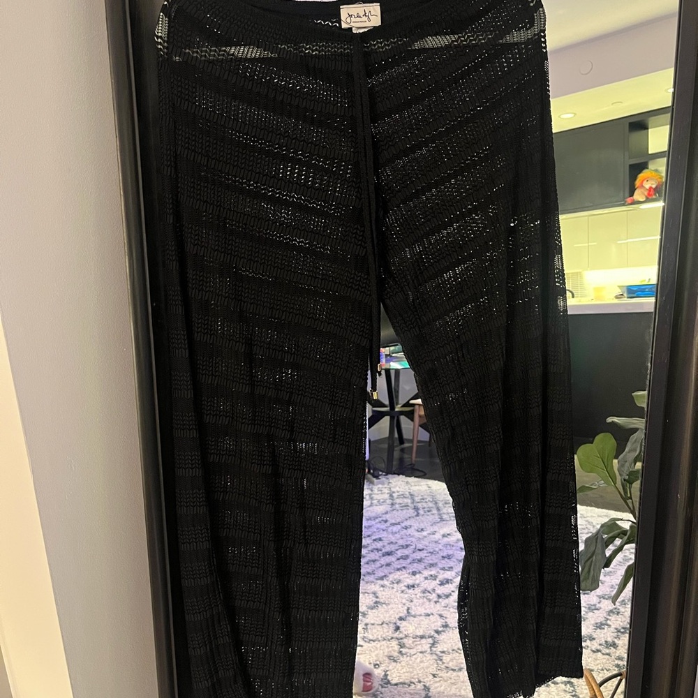 Black Mesh Pants Beach Pants